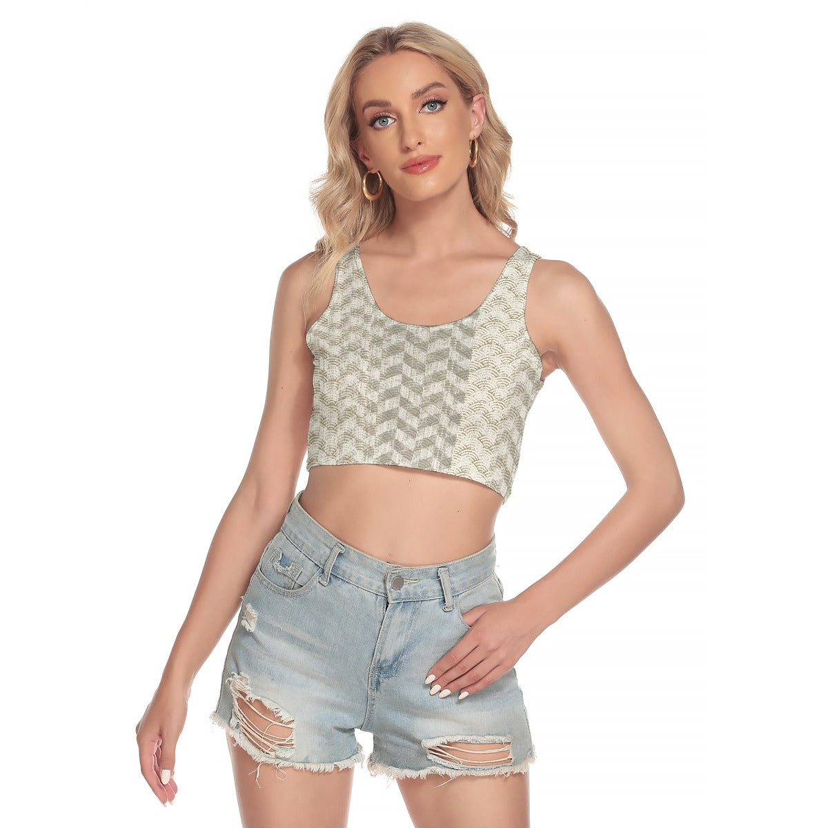 All-Over Print Women's Sport Crop Tank Top