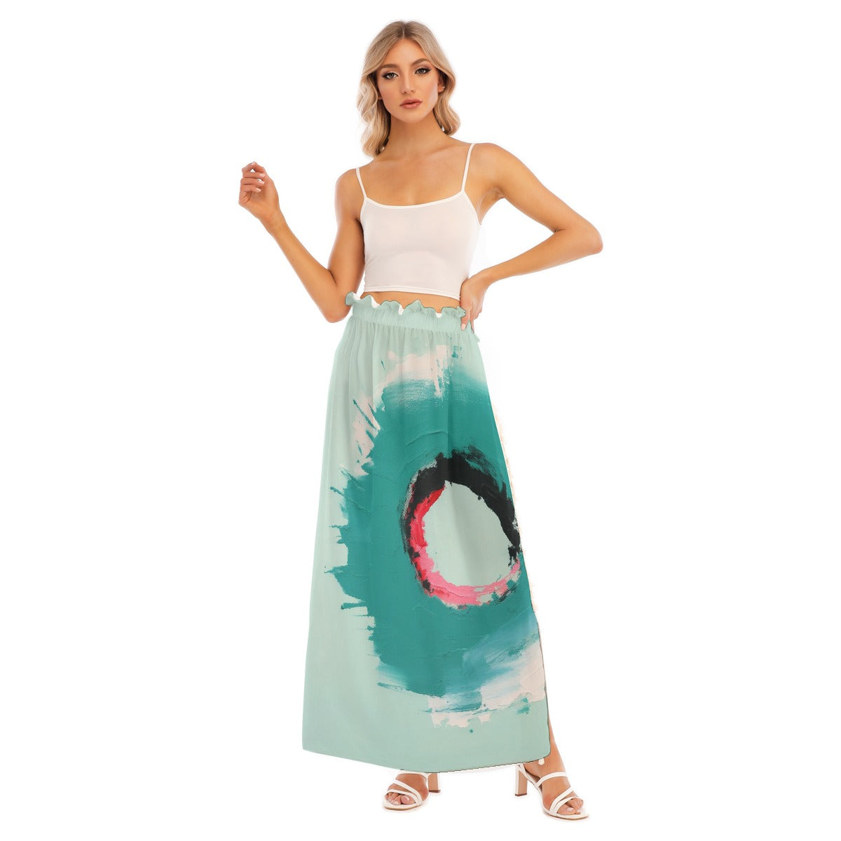 All-Over Print Women's Side Split Skirt