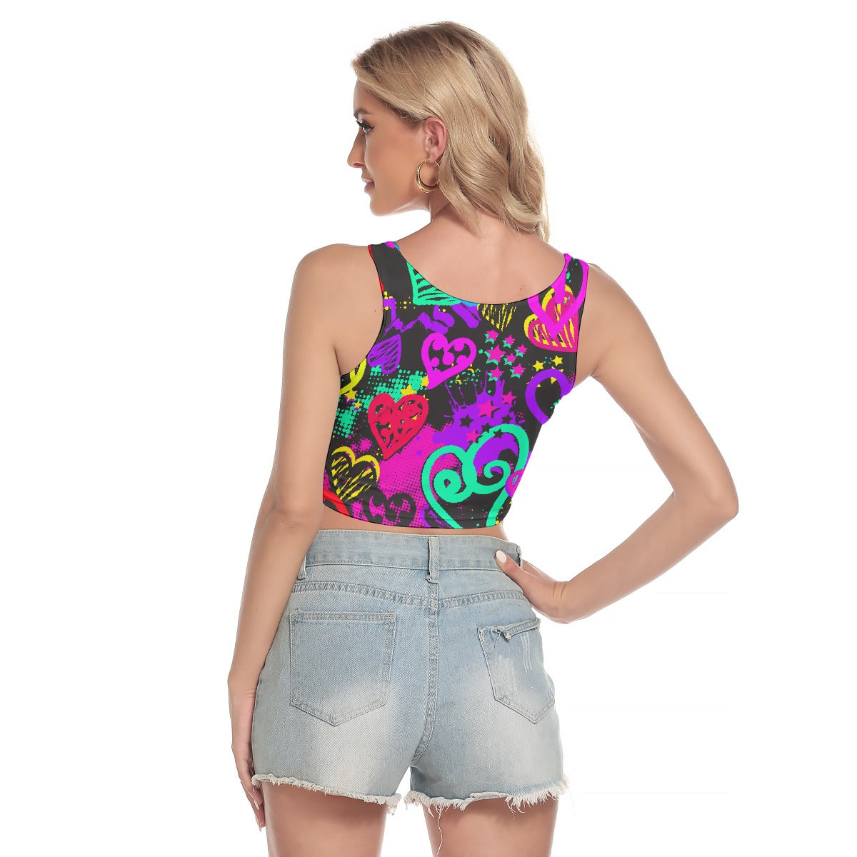 All-Over Print Women's Sport Crop Tank Top