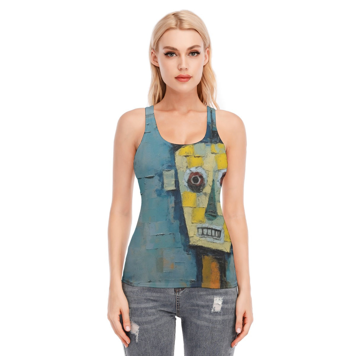All-Over Print Women's Racer Vest | 190GSM Cotton