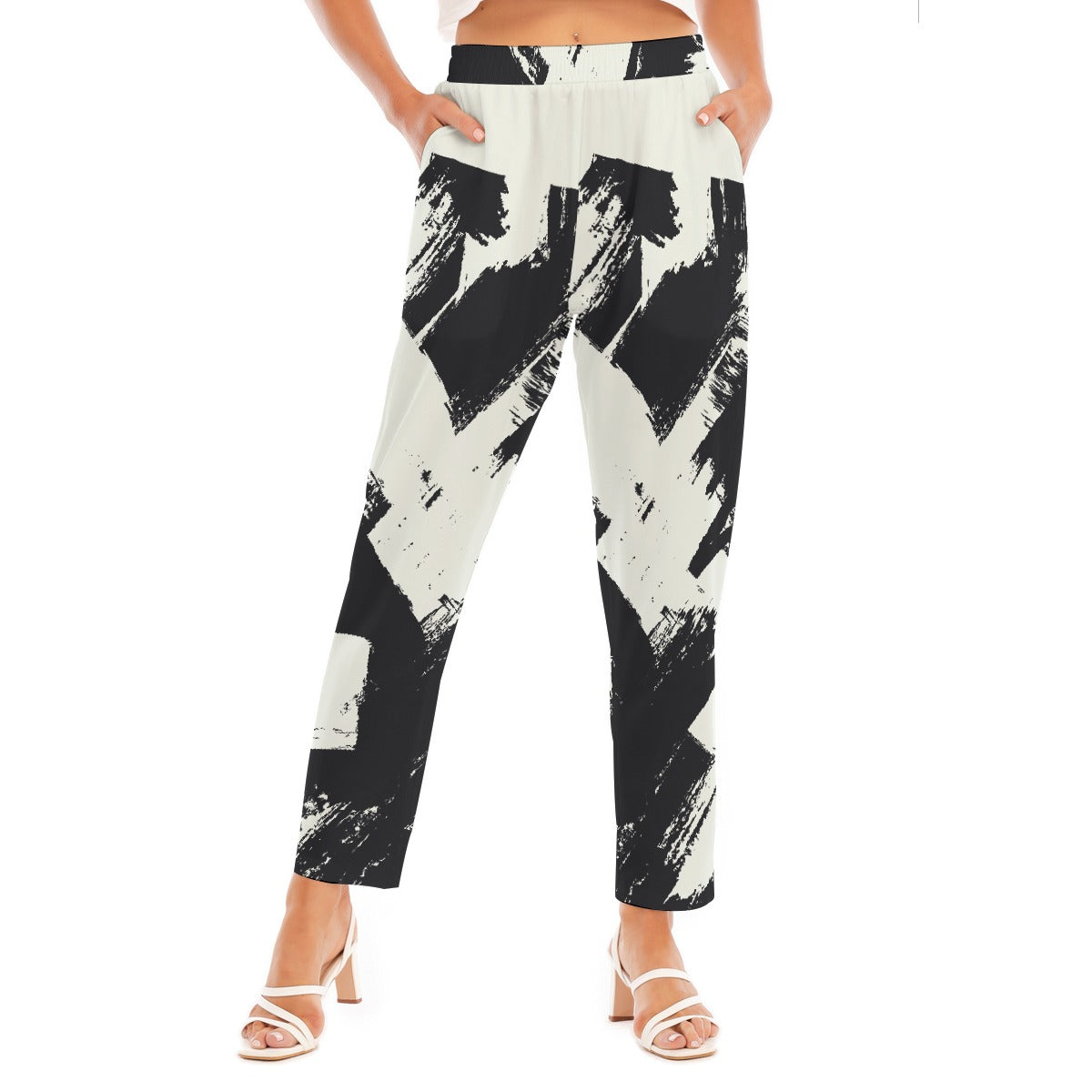 All-Over Print Women's Loose Straight-leg Pants