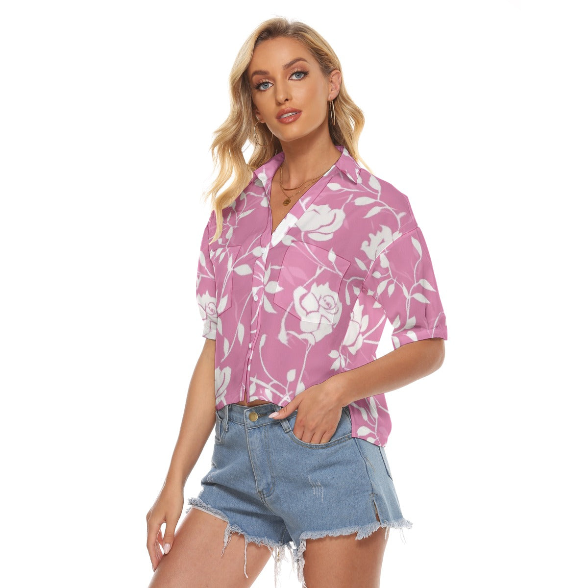 All-Over Print Women's V-neck Shirts