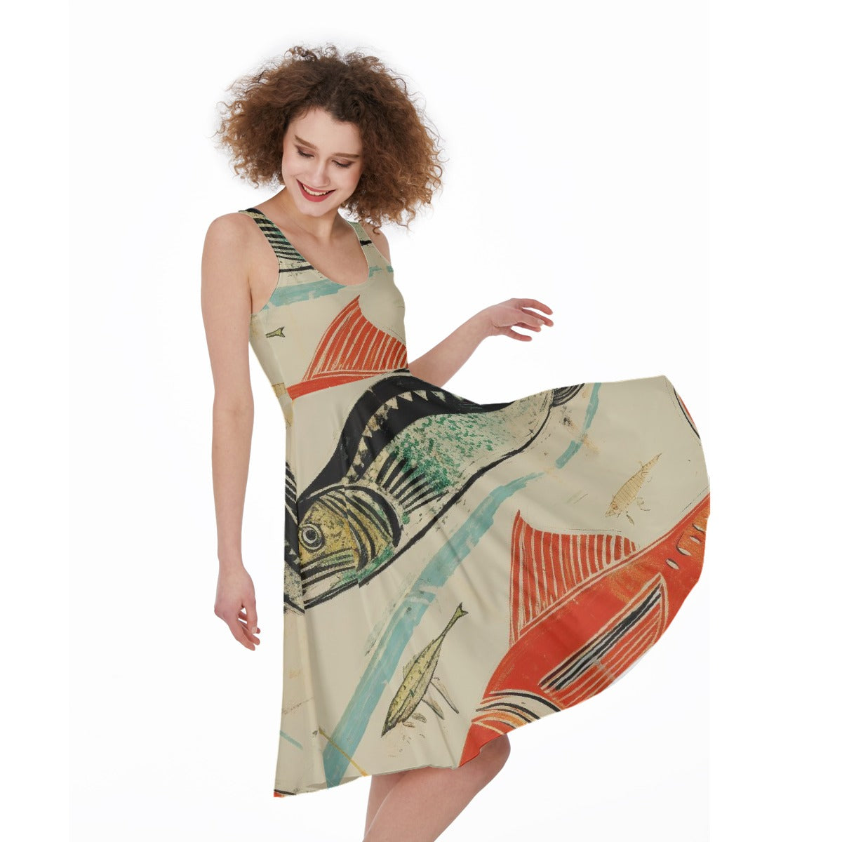 All-Over Print Women's Sleeveless Dress