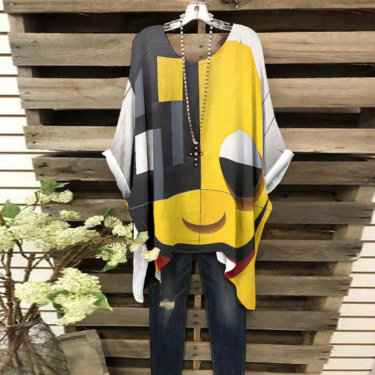 All-Over Print Women's Bat Sleeve Shirt