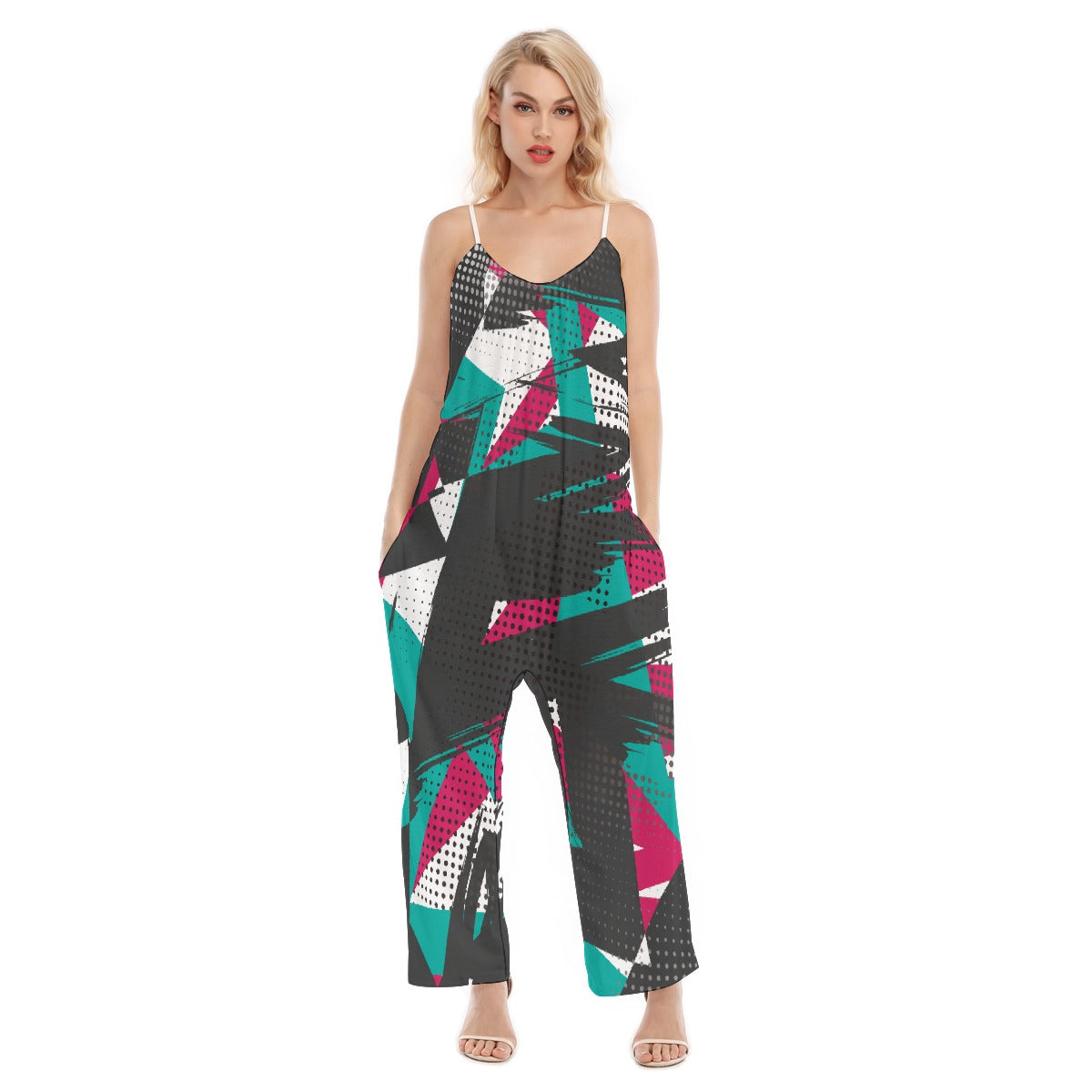 All-Over Print Women's Loose Cami Jumpsuit