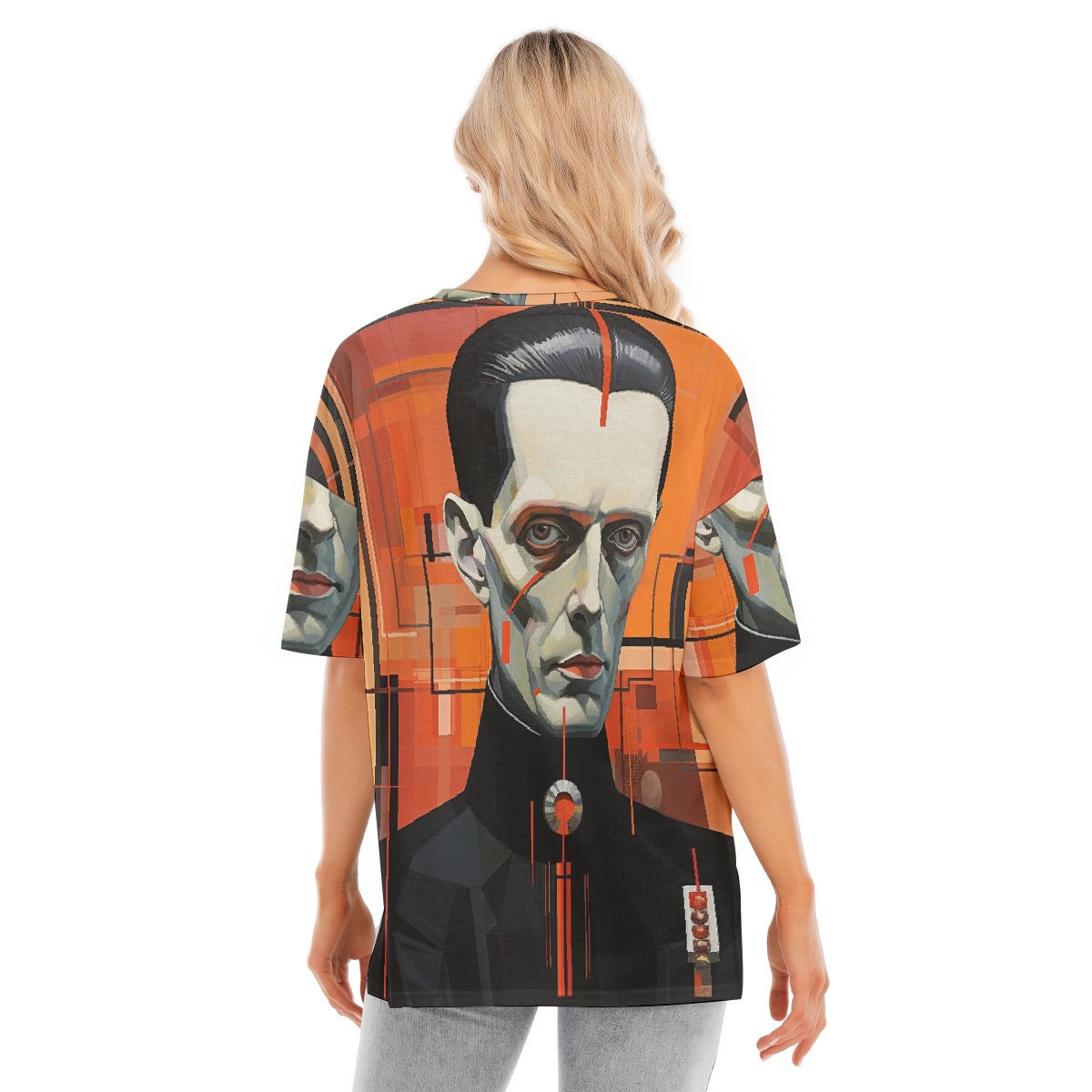 All-Over Print Women's Short Sleeves T-shirt With Hem Split
