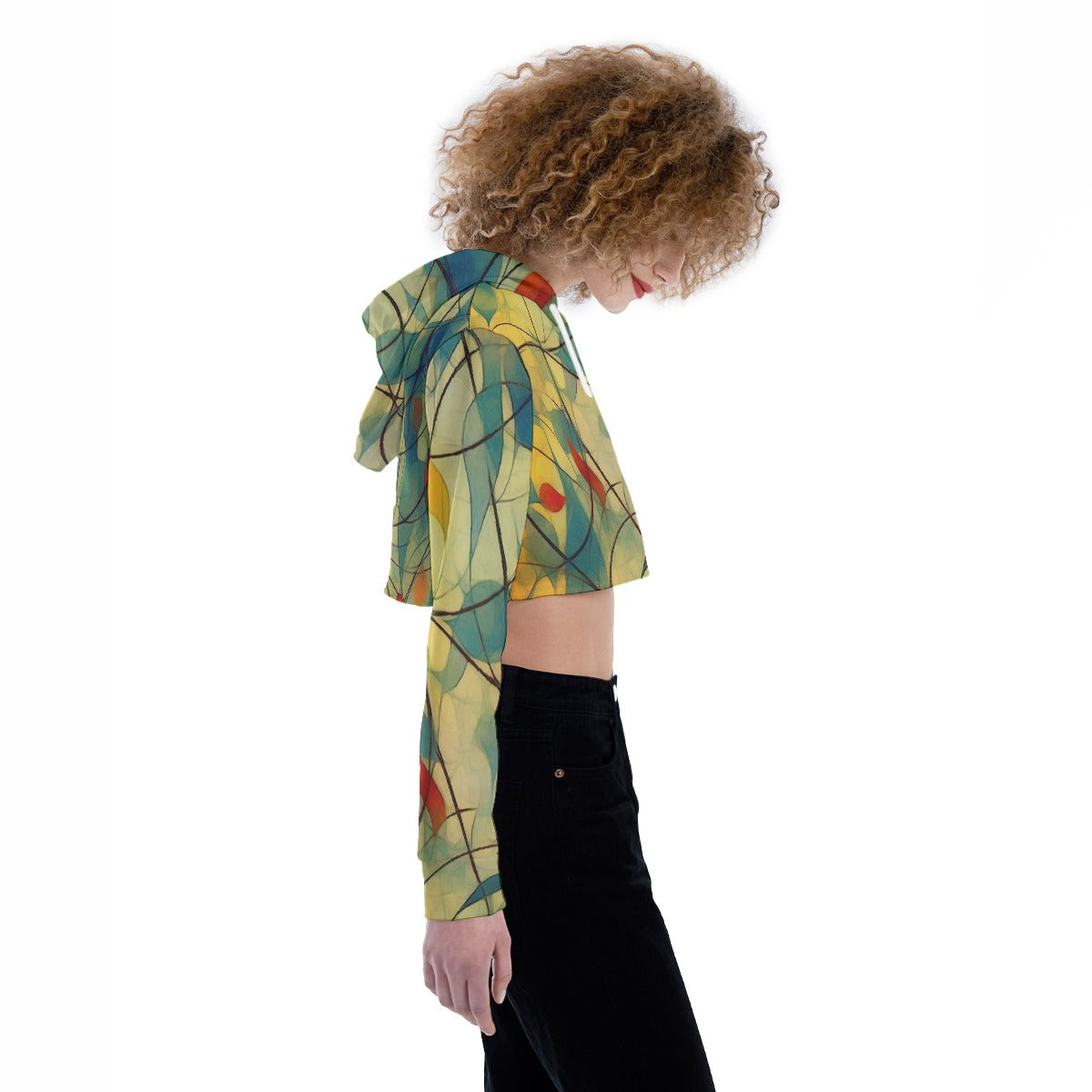All-Over Print Women's Crop Top Hoodie
