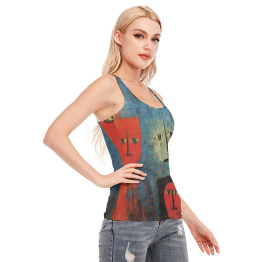 All-Over Print Women's Racer Vest | 190GSM Cotton