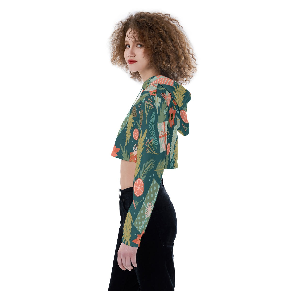 All-Over Print Women's Crop Top Hoodie