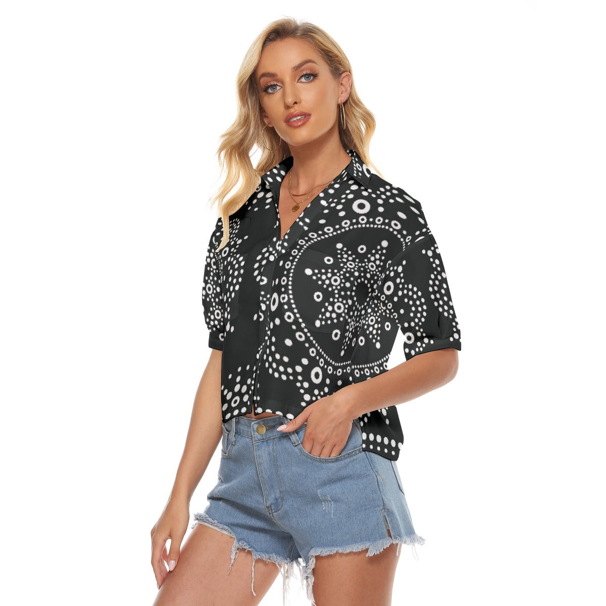 All-Over Print Women's V-neck Shirts
