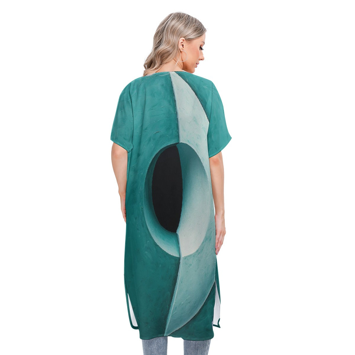 All-Over Print Women's Short Sleeve Cardigan