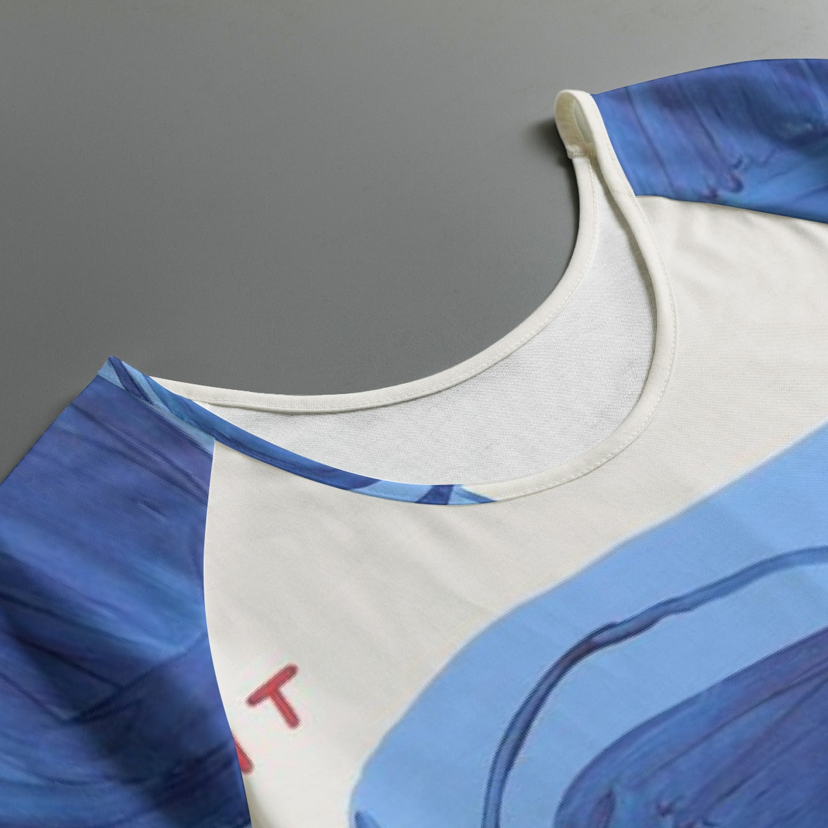 All-Over Print Women's Round Neck T-shirt With Raglan Sleeve