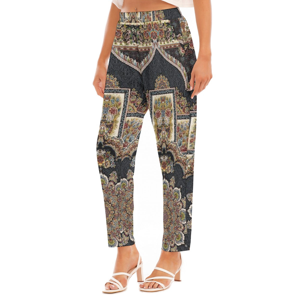 All-Over Print Women's Loose Straight-leg Pants