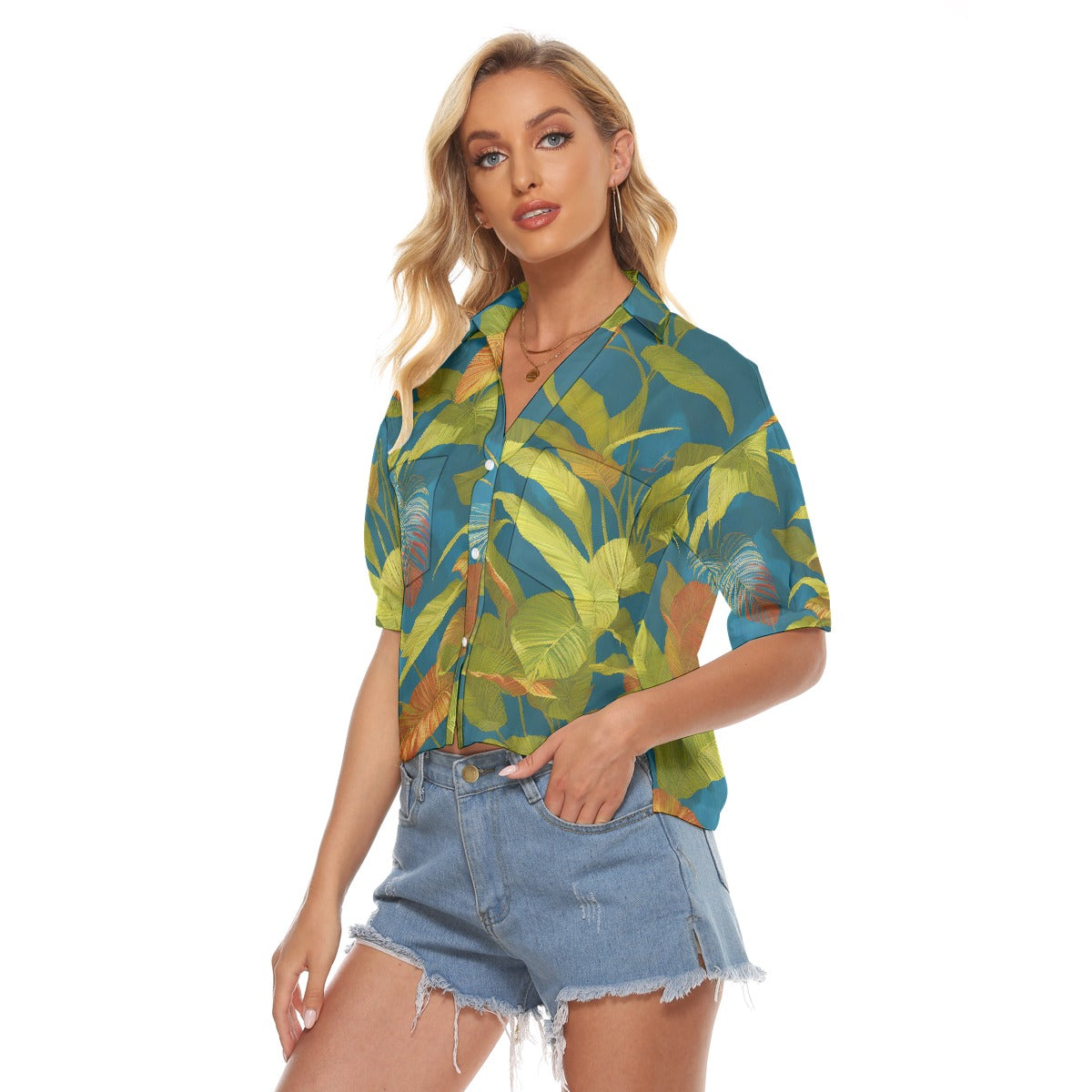 All-Over Print Women's V-neck Shirts