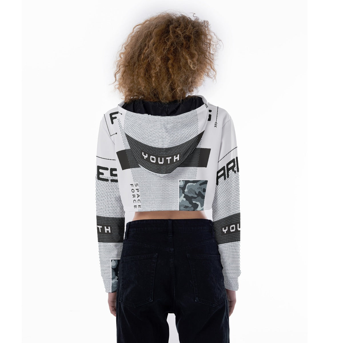 All-Over Print Women's Crop Top Hoodie