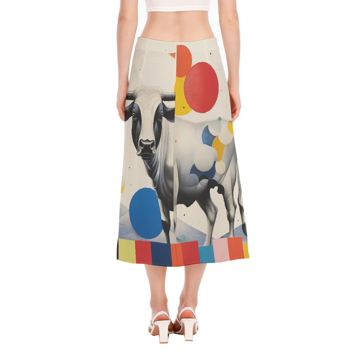 All-Over Print Women's High Slit Long Skirt