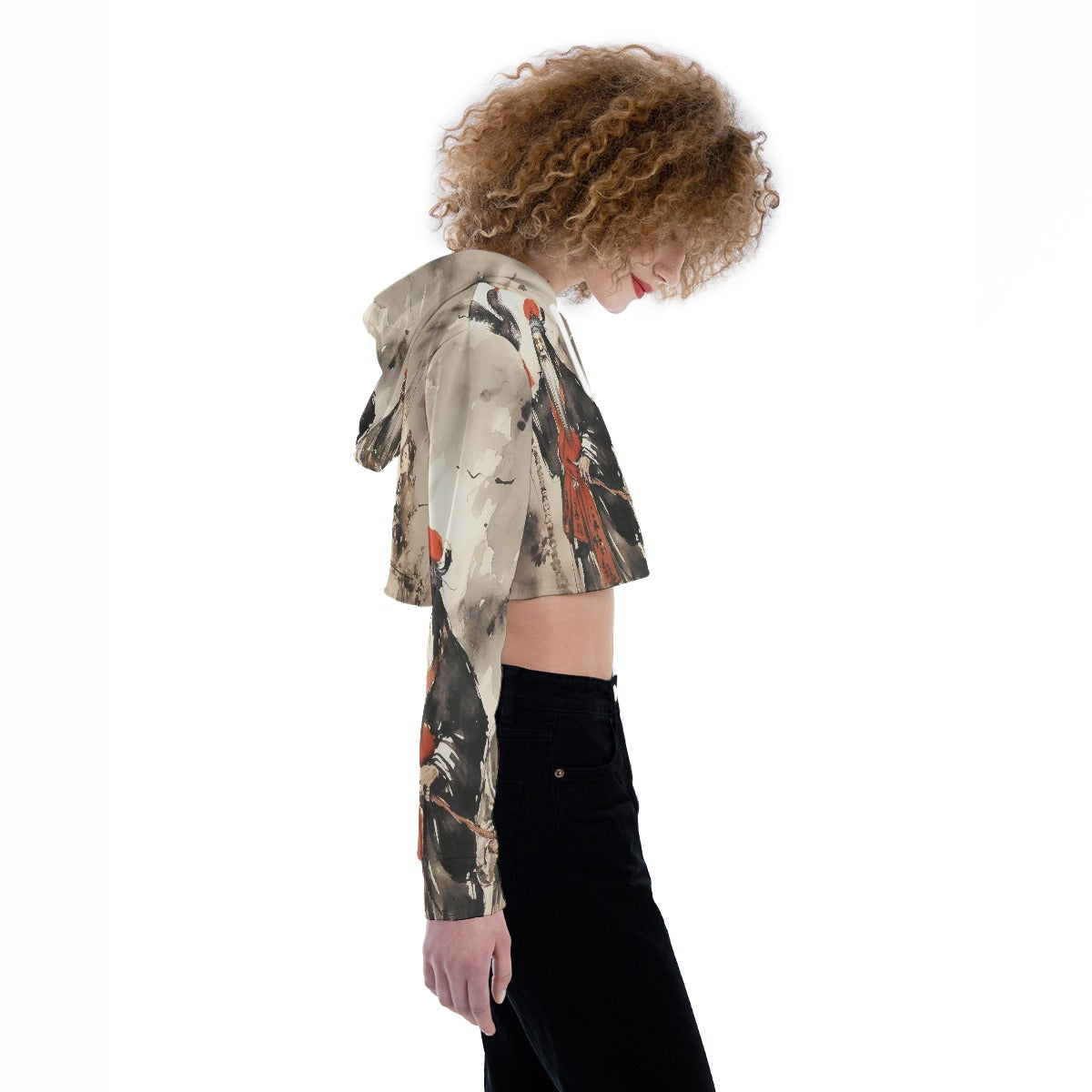 All-Over Print Women's Crop Top Hoodie