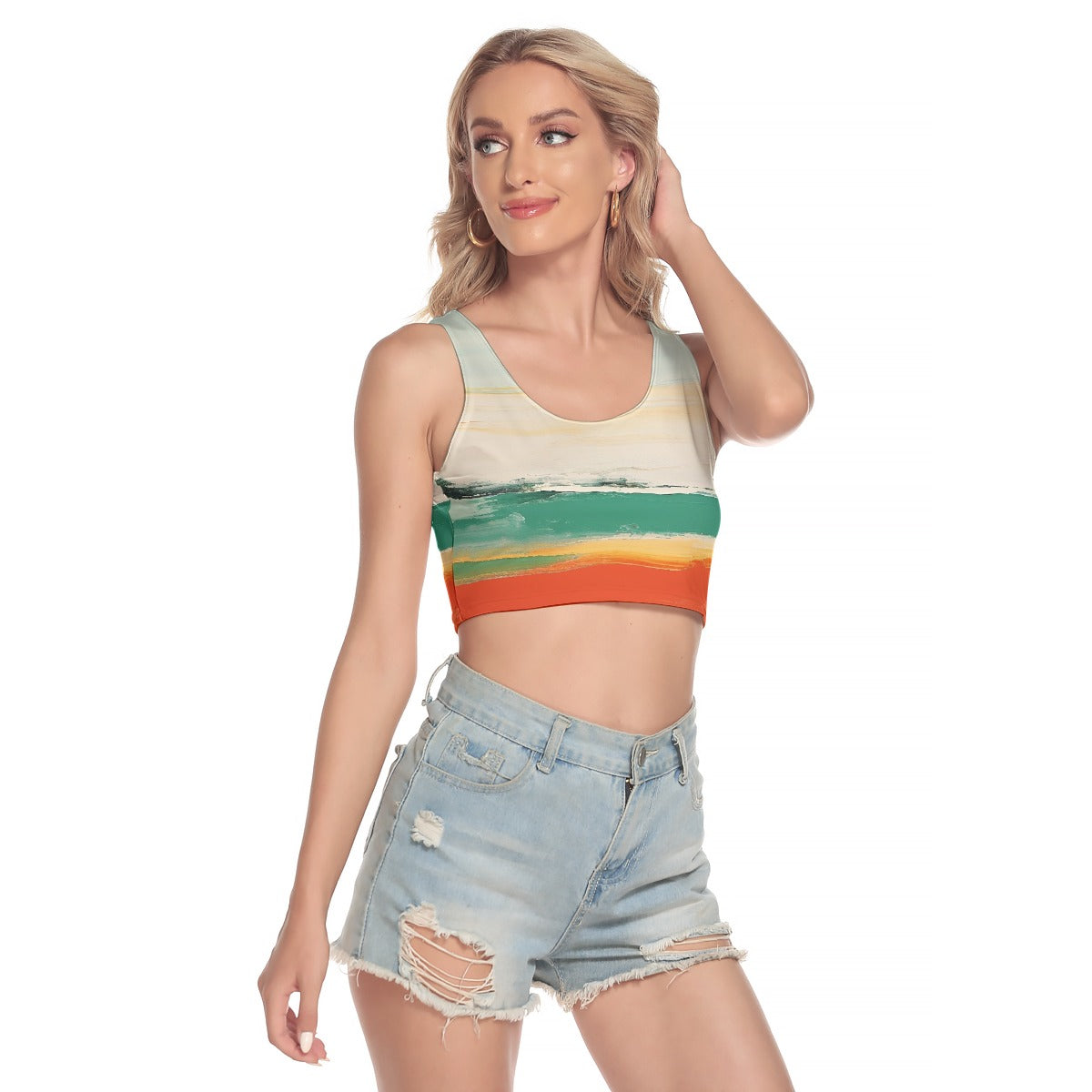 All-Over Print Women's Sport Crop Tank Top