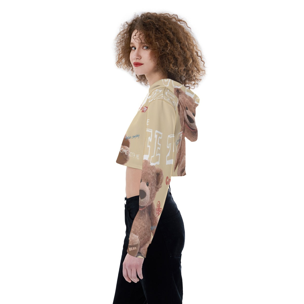 All-Over Print Women's Crop Top Hoodie