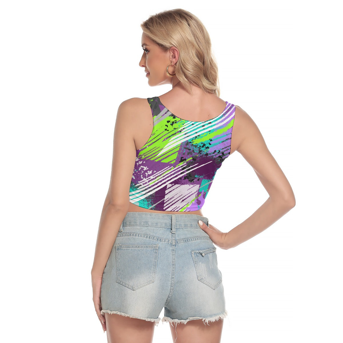 All-Over Print Women's Sport Crop Tank Top
