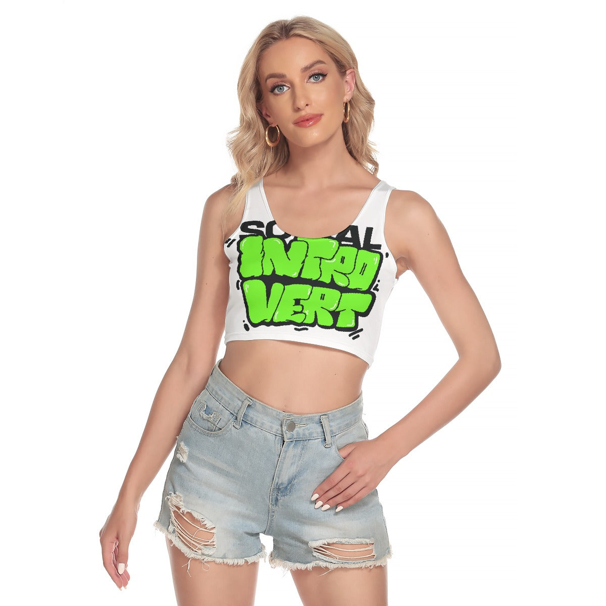 All-Over Print Women's Sport Crop Tank Top