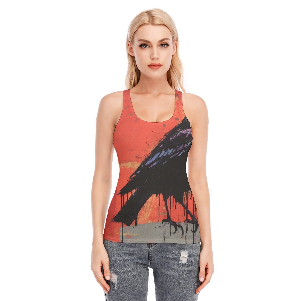All-Over Print Women's Racer Vest | 190GSM Cotton