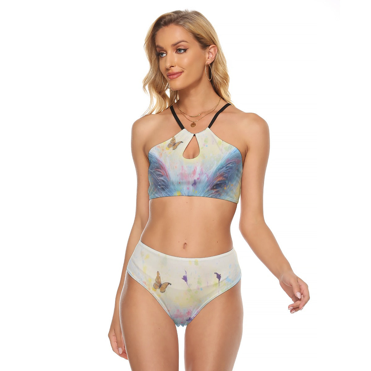 All-Over Print Women's Cami Keyhole One-piece Swimsuit