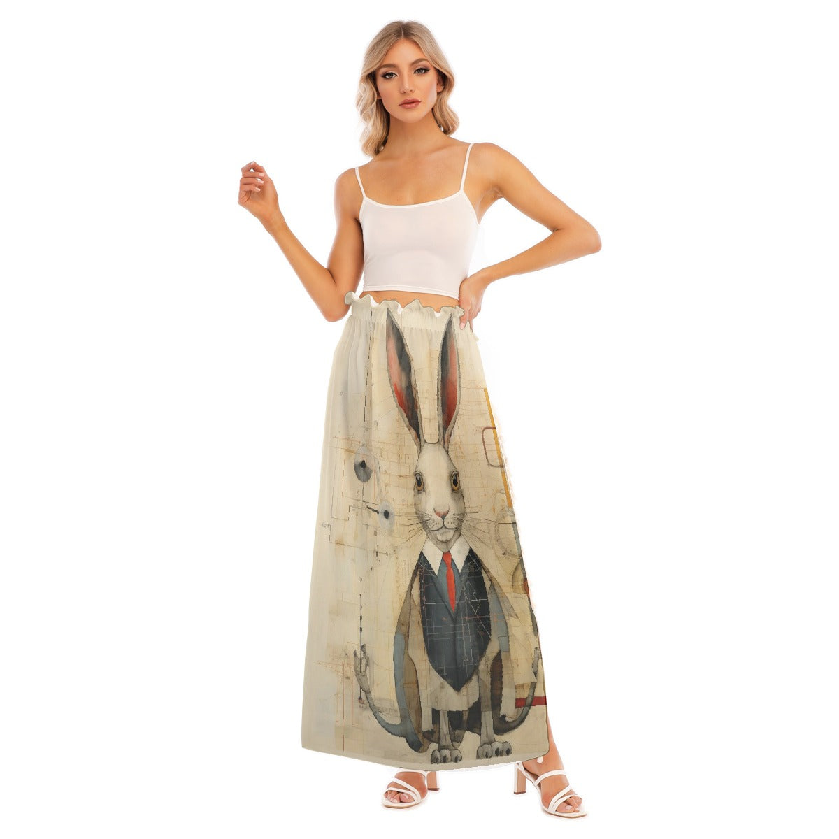 All-Over Print Women's Side Split Skirt