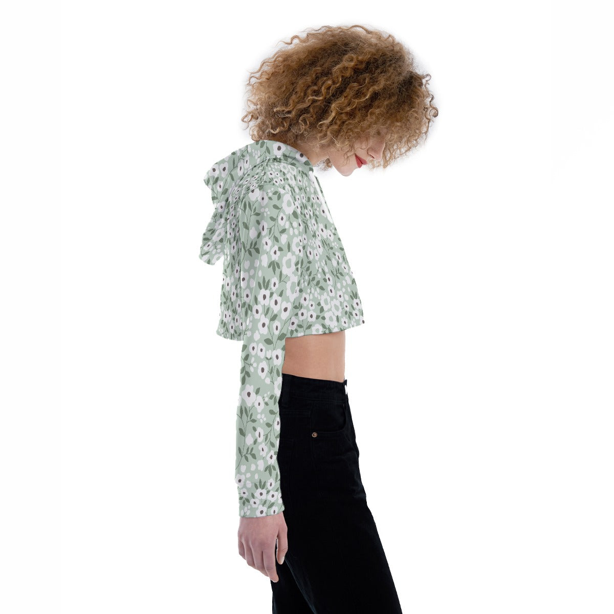 All-Over Print Women's Crop Top Hoodie