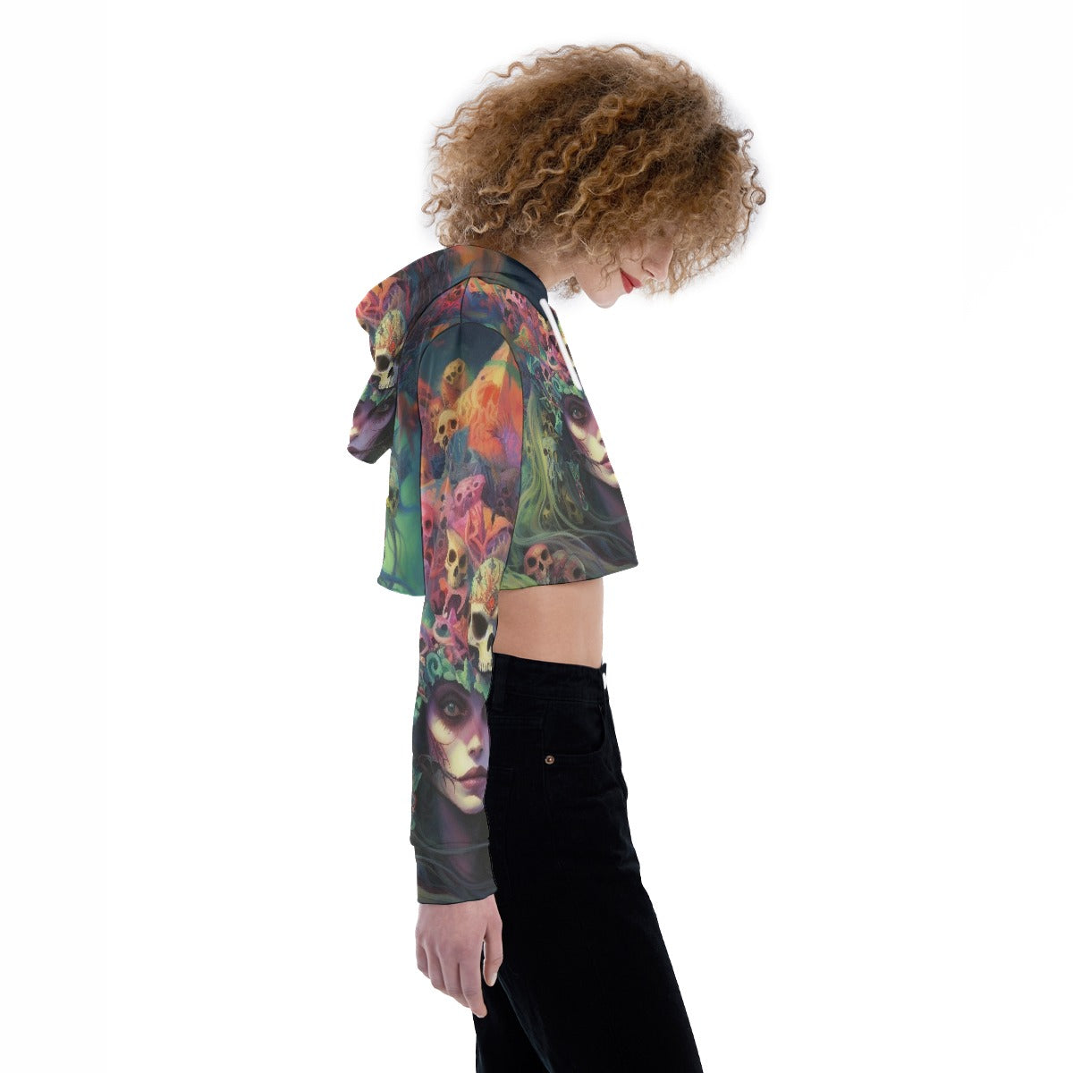 All-Over Print Women's Crop Top Hoodie