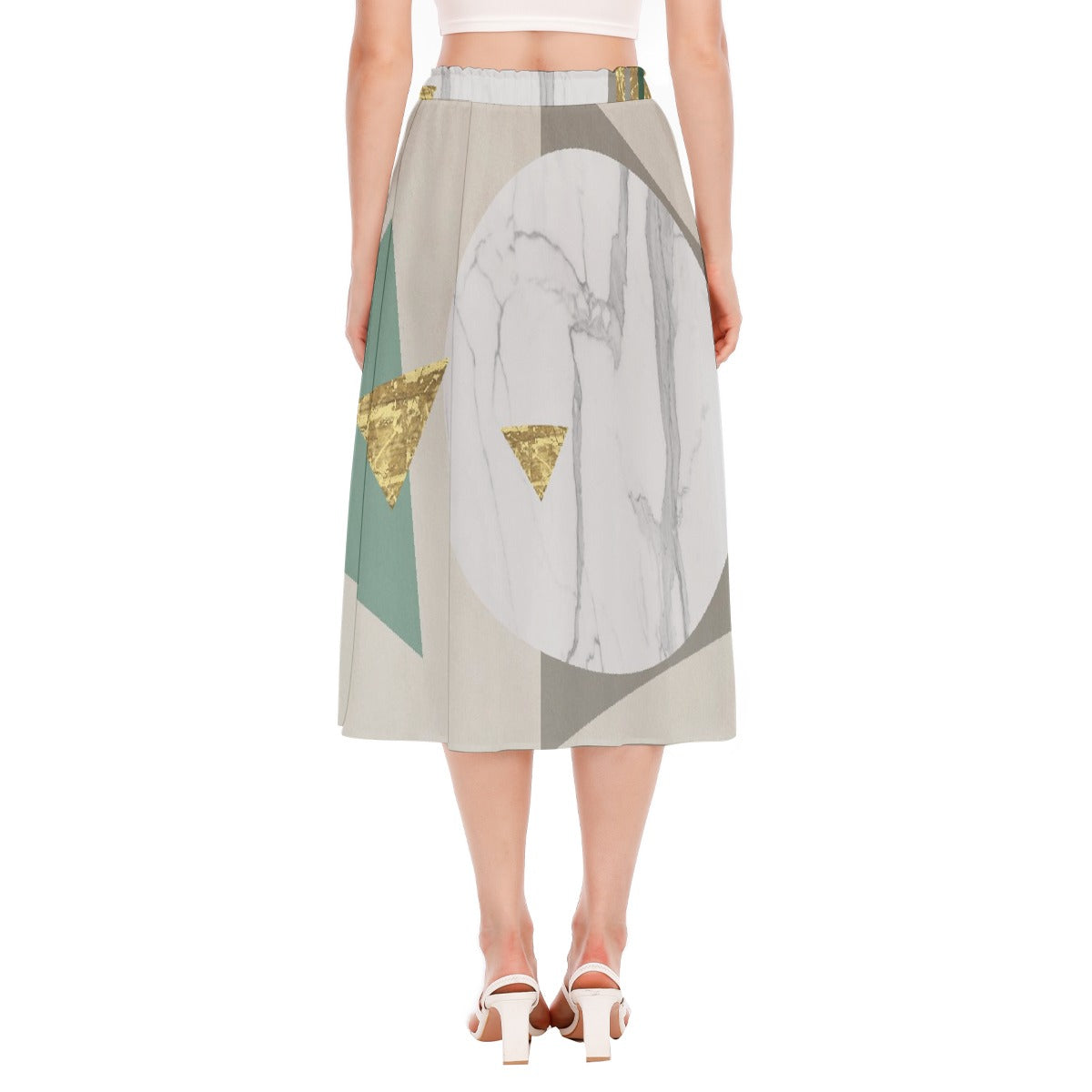 All-Over Print Women's Long Section Chiffon Skirt