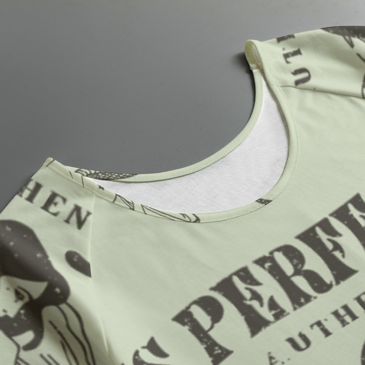 All-Over Print Women's Round Neck T-shirt With Raglan Sleeve