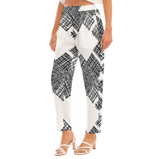 All-Over Print Women's Loose Straight-leg Pants