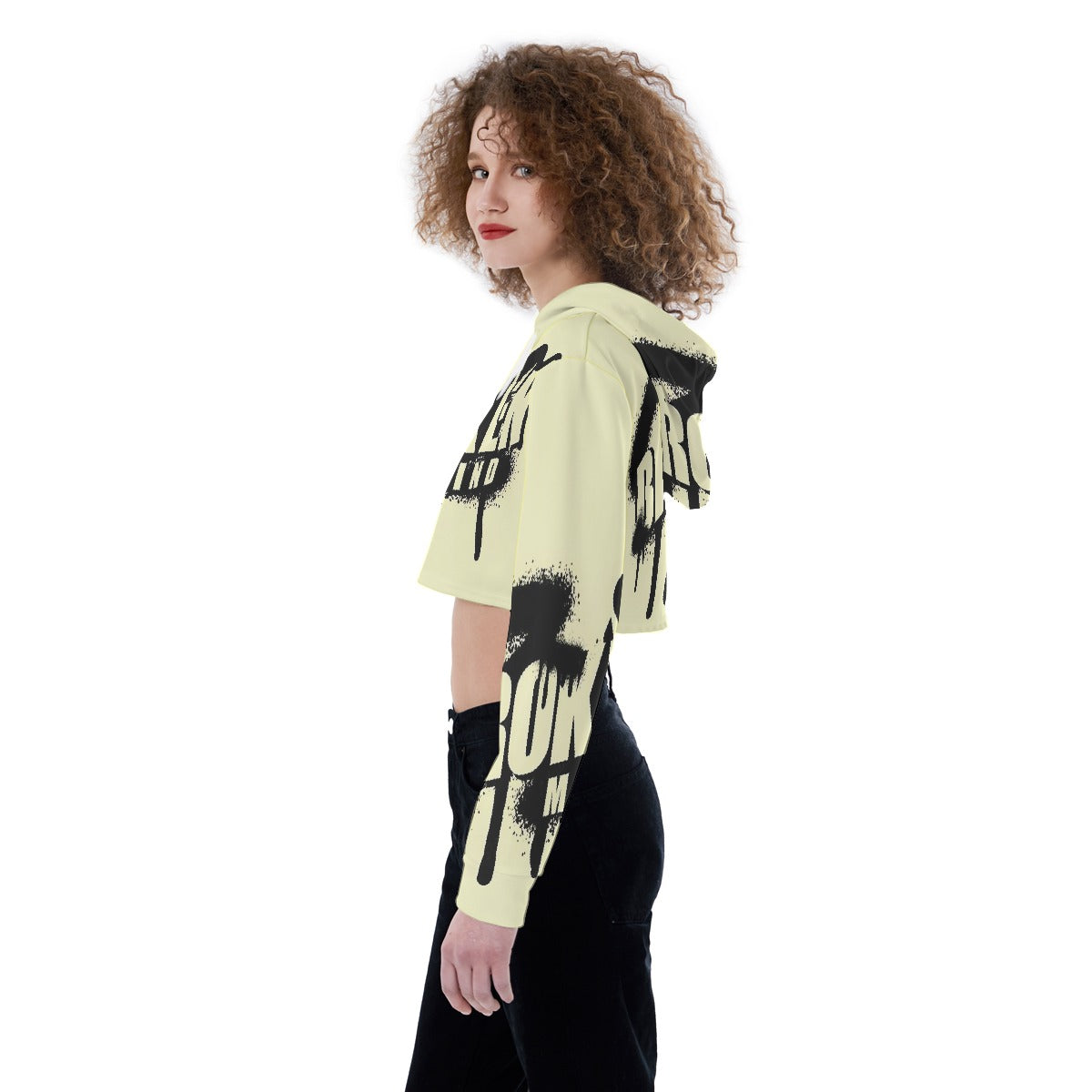 All-Over Print Women's Crop Top Hoodie
