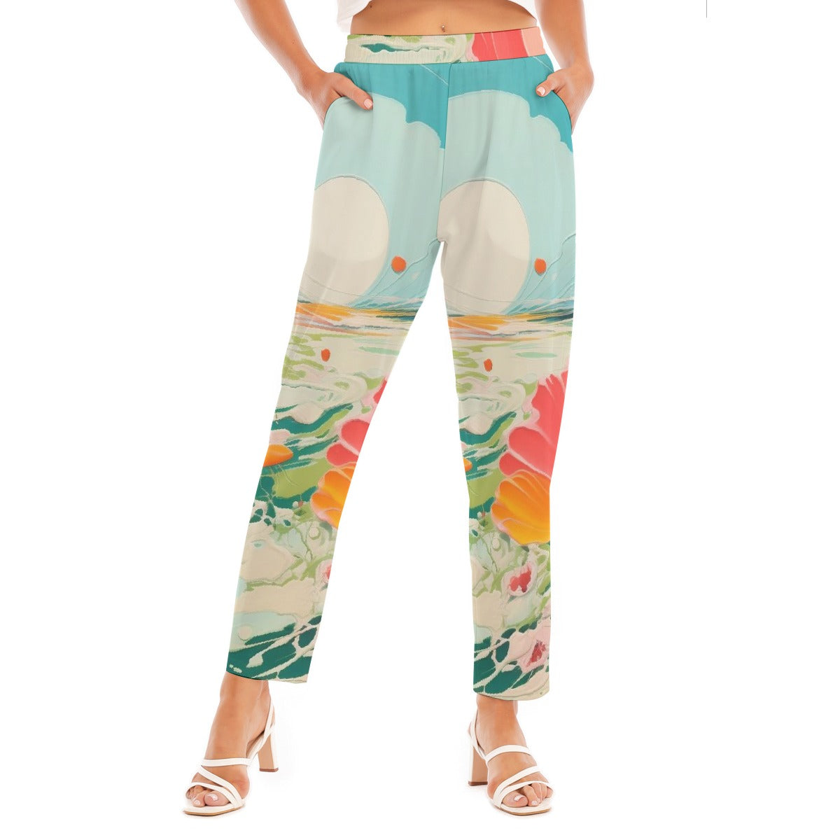 All-Over Print Women's Loose Straight-leg Pants