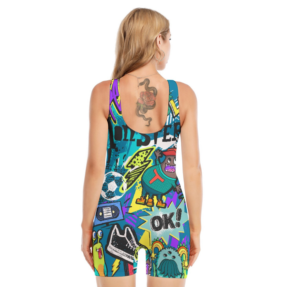 All-Over Print Women's Sleeveless One-piece Swimsuit