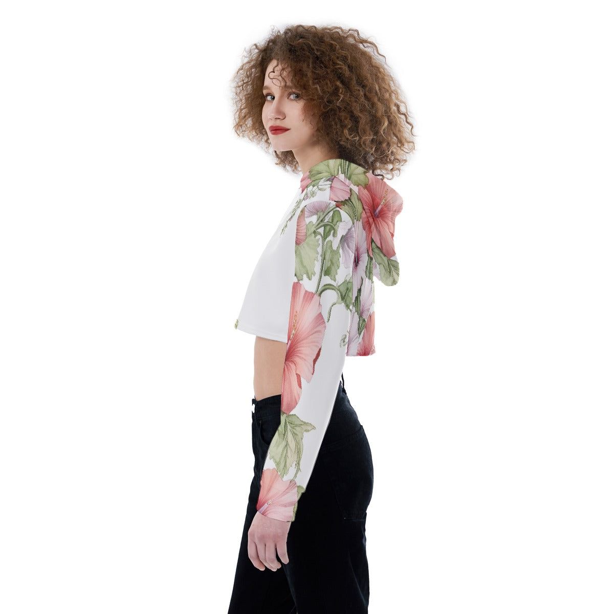 All-Over Print Women's Crop Top Hoodie