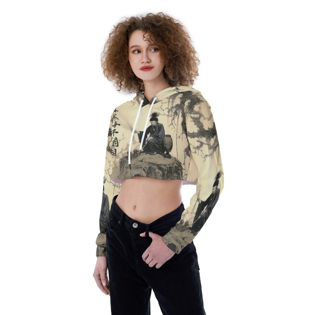 All-Over Print Women's Crop Top Hoodie