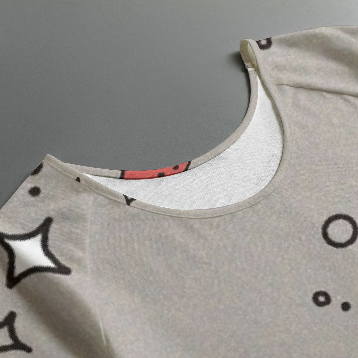 All-Over Print Women's Round Neck T-shirt With Raglan Sleeve