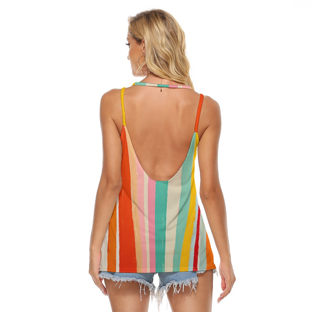 All-Over Print Women's Halter Top With Backless