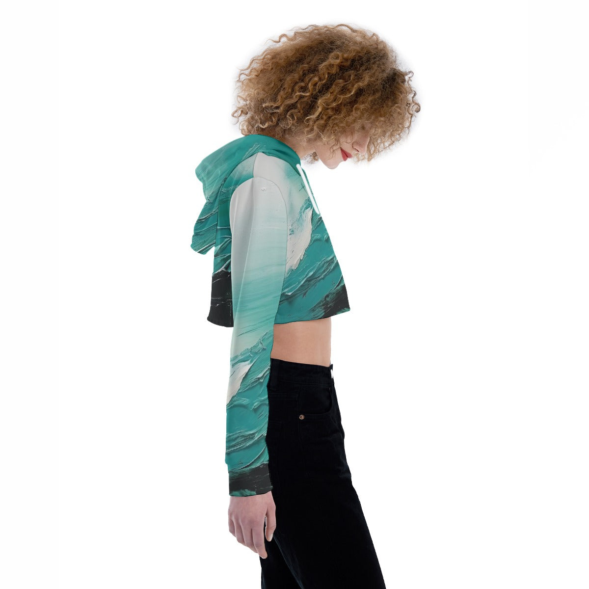 All-Over Print Women's Crop Top Hoodie