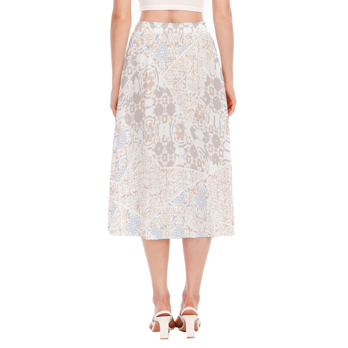 All-Over Print Women's Long Section Chiffon Skirt