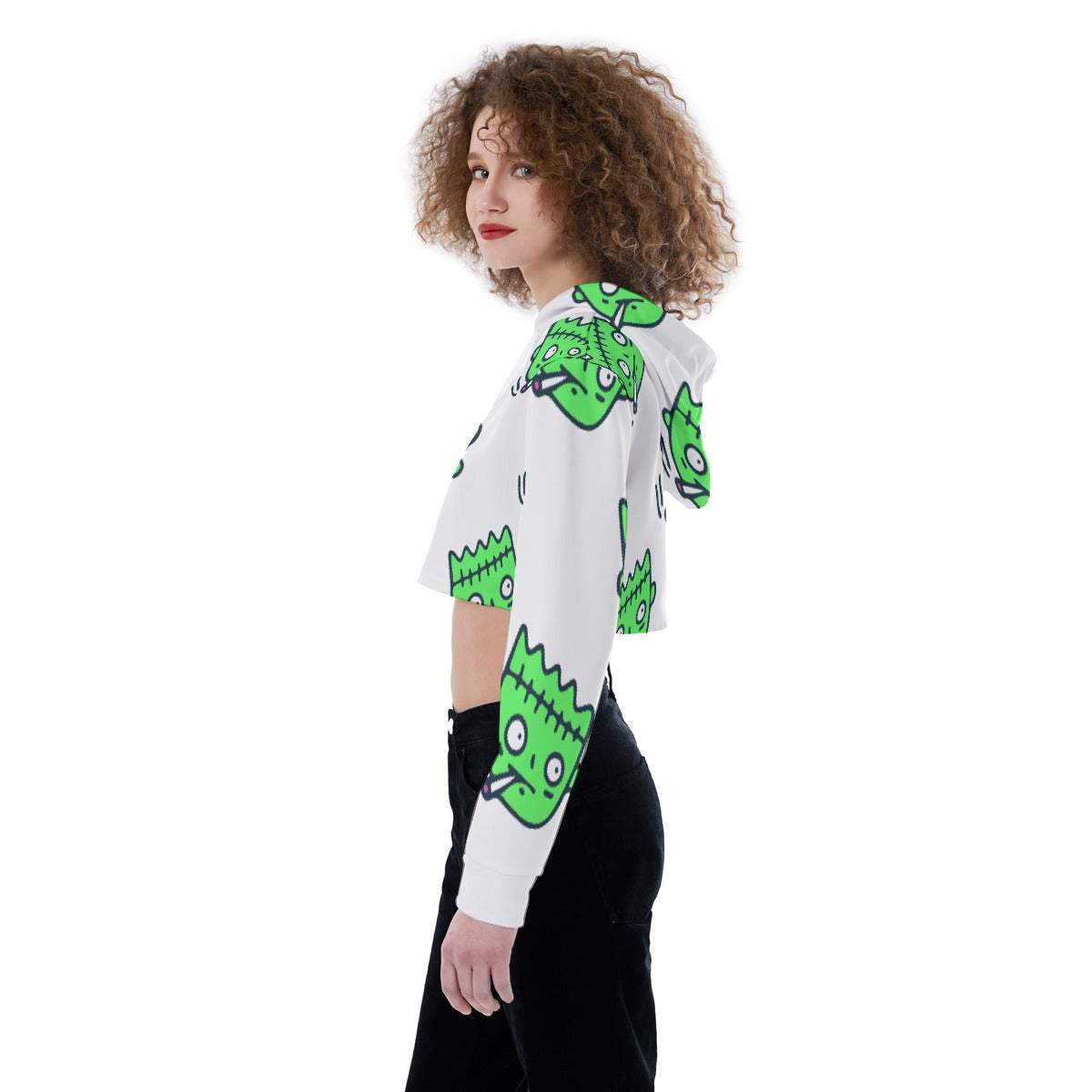 All-Over Print Women's Crop Top Hoodie