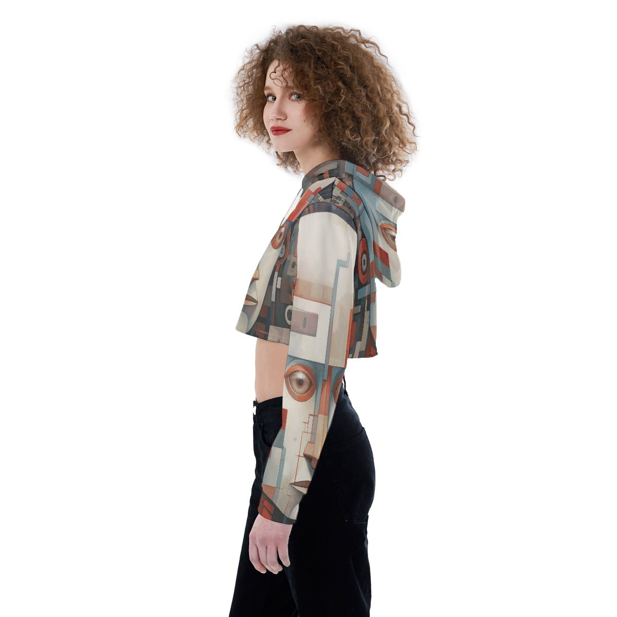 All-Over Print Women's Crop Top Hoodie