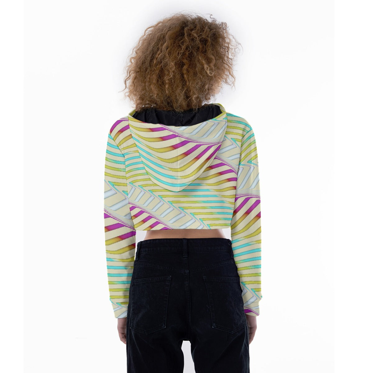 All-Over Print Women's Crop Top Hoodie