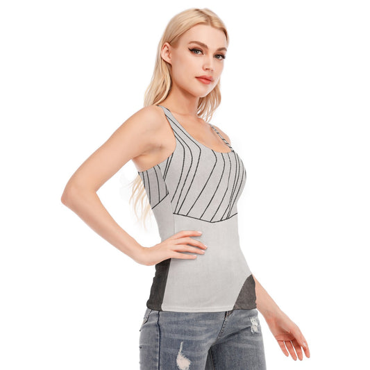 All-Over Print Women's Racer Vest | 190GSM Cotton