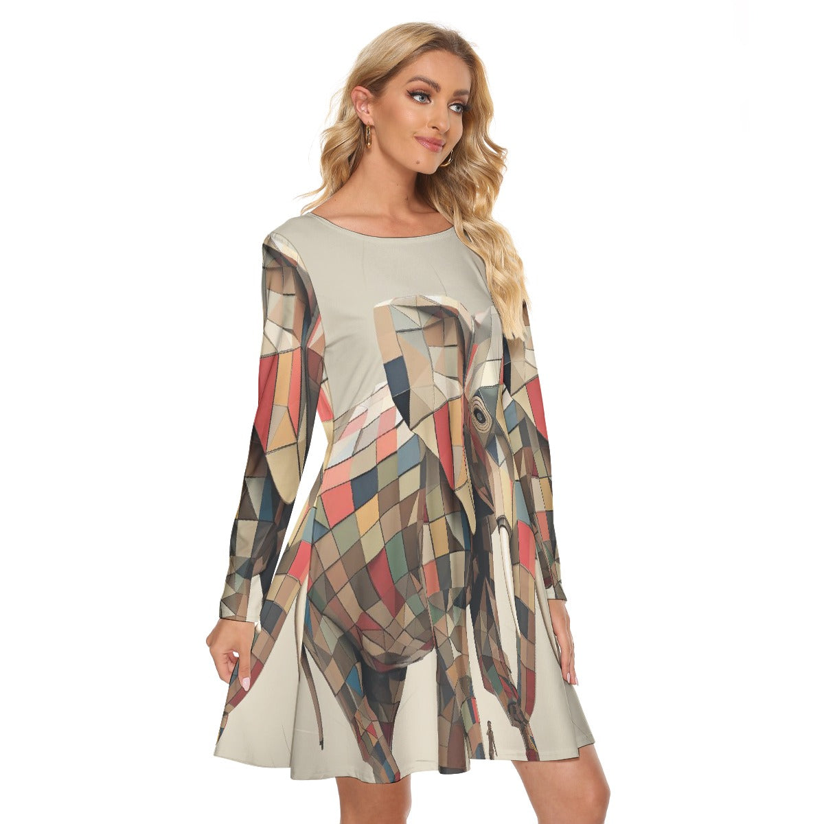 All-Over Print Women's Crew Neck Dress