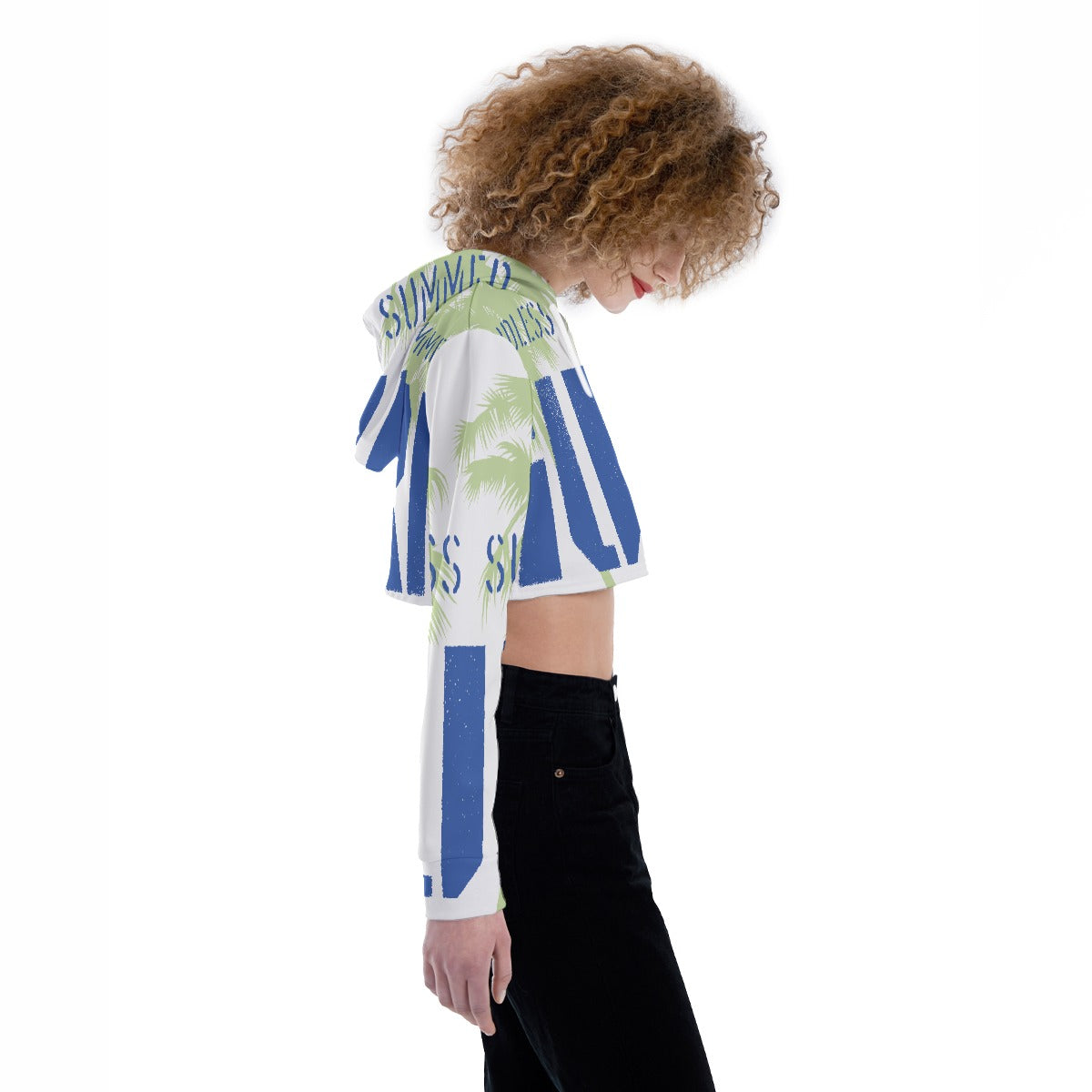 All-Over Print Women's Crop Top Hoodie