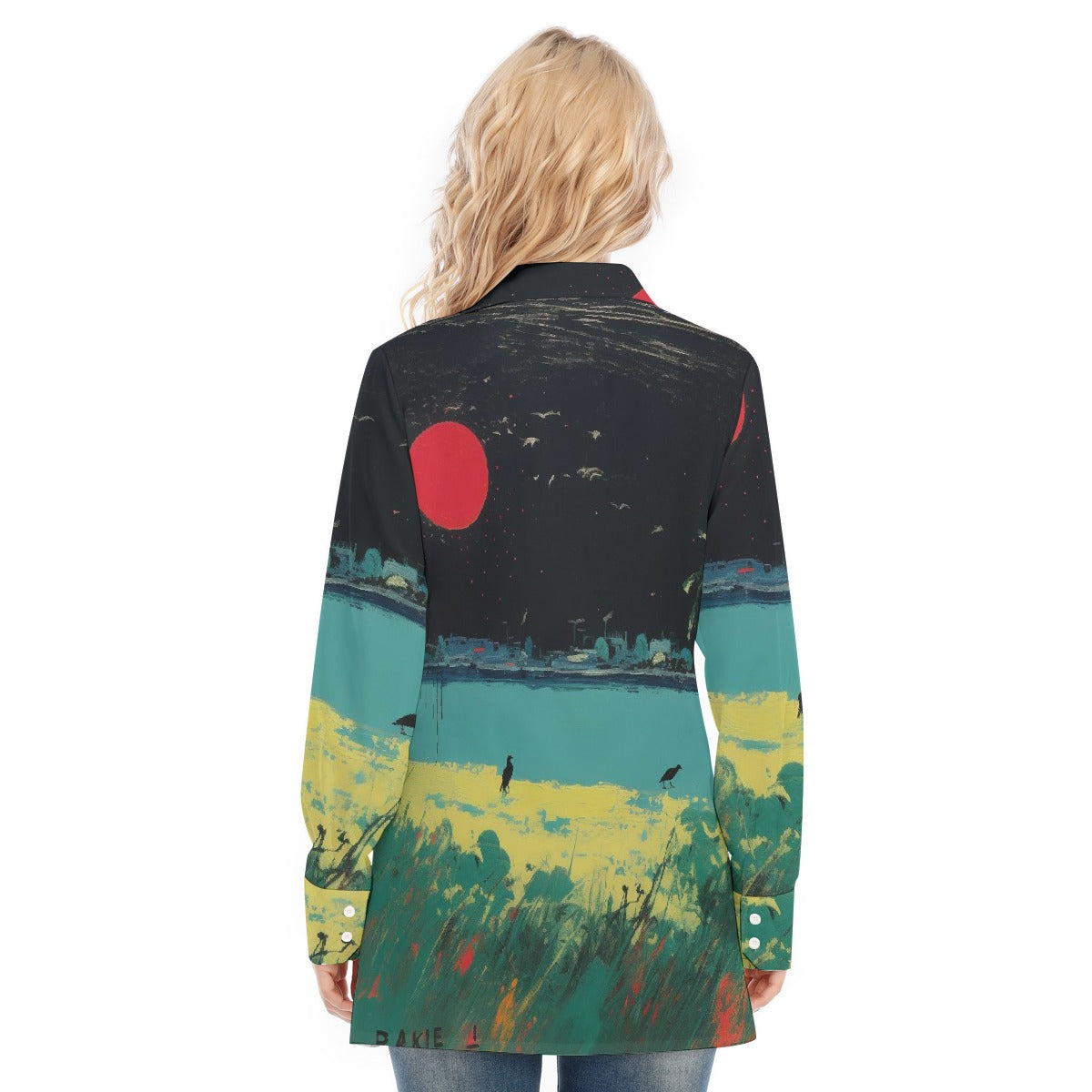 All-Over Print Women's Long Shirt