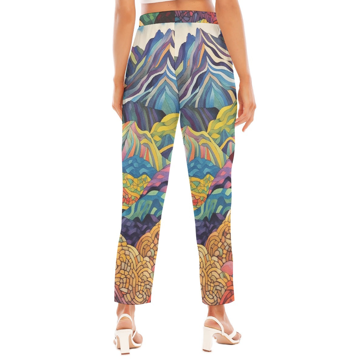 All-Over Print Women's Loose Straight-leg Pants
